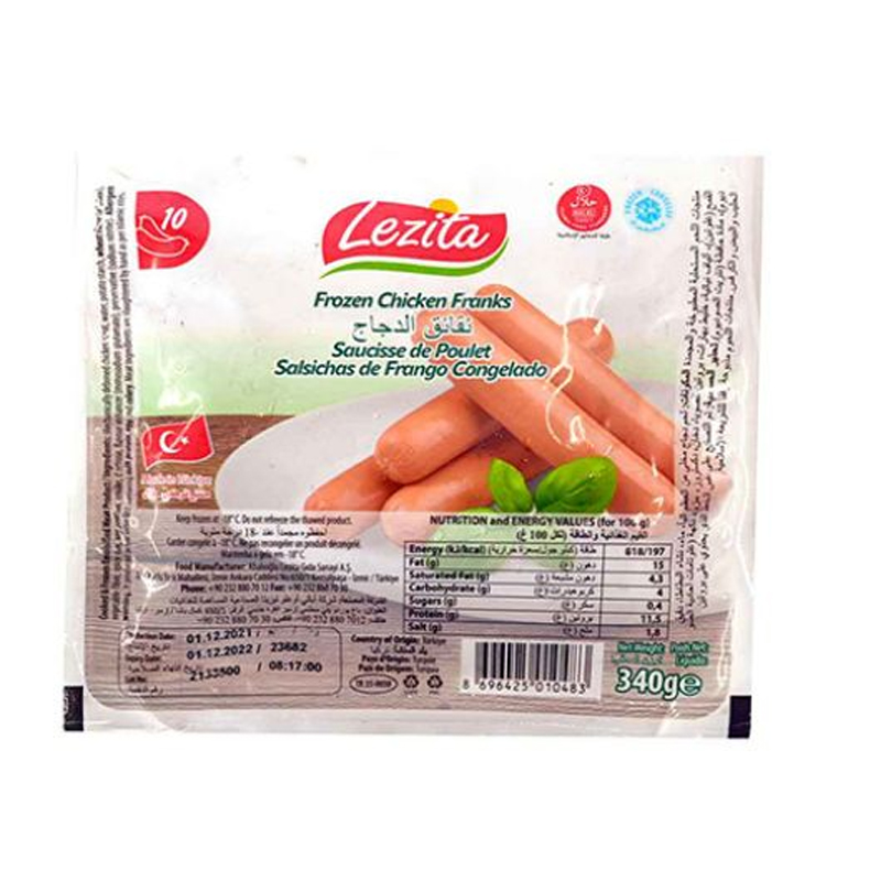 lezita-chicken-frank-340g_285_original_1.jpg LEZITA CHICKEN FRANK 340G - Image 1